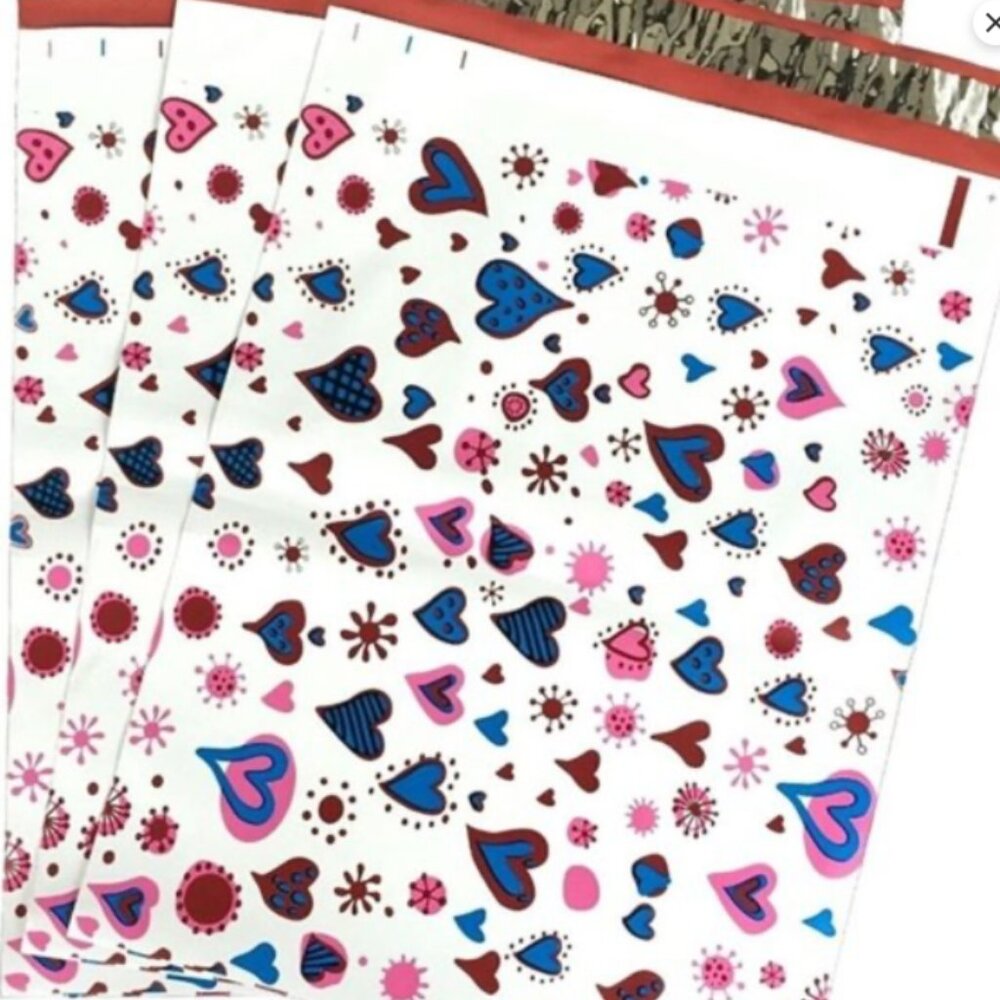 40 6x9 Hearts Designer Polymailer